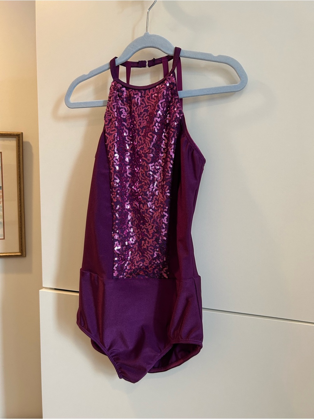 Revolution "My Time" #RC19820 Girls Purple Sequin Halter Dance Costume Leotard - Picture 6 of 9